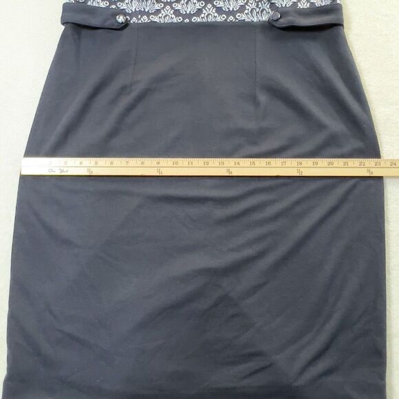 ModCloth Sheath Dress Womens Size 1X Navy Short Sleeve Stretch - Picture 13 of 15